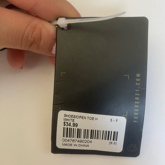 White Open Toe Platform High Heels - Picture 6 of 6